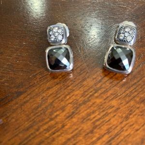 David Yurman earrings black diamond